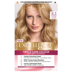 Excellence Crème Permanent Hair Dye Various Shades 8.3 Golden Blonde