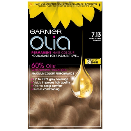 Olia Permanent Hair Dye Various Shades 7.13 Dark Beige Blonde