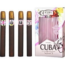 By Cuba Set-4 Piece Quad Lady With Cuba Heartbreaker & La Vida & Victory & Vip And All Are Eau De Eau De Parfum For Women