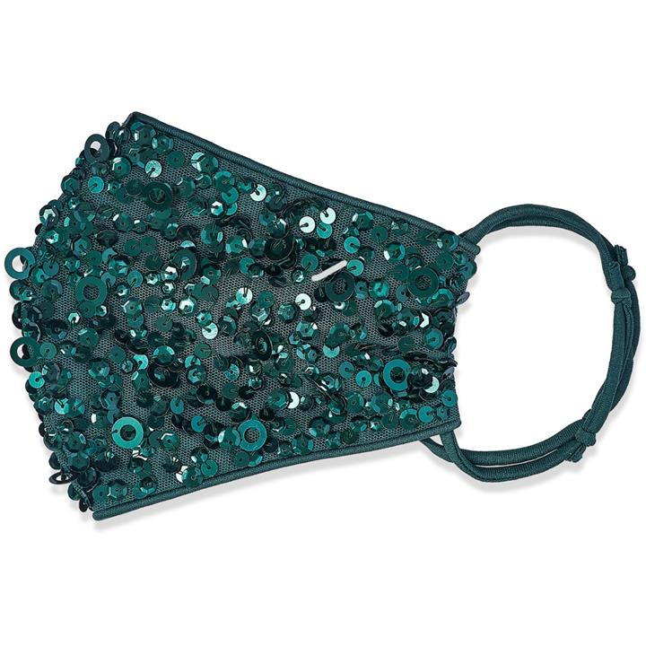 Buy Adrianna Papell Sequin Embellished Mask Dusty Emerald Masks