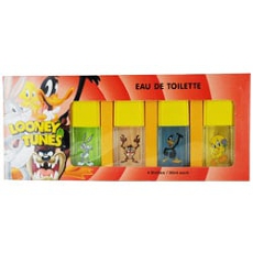 By Looney Tunes Set-4 Piece Variety With Bugs Bunny & Tazmanian Devil & Daffy Duck & Tweety & All Are Eau De Toilette Spray For Unisex