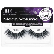 Mega Volume #251 Black False Eyelashes Womens Ardell Eye Lashes Makeup