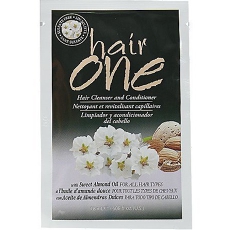 Hair One Cleanser And Conditioner Sweet Almond Oil Packet Womens