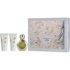 By Gianni Versace Set-eau De Toilette Spray & Body Lotion & Shower Gel For Women