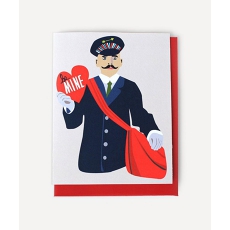 Postman Be Mine Valentine's Card
