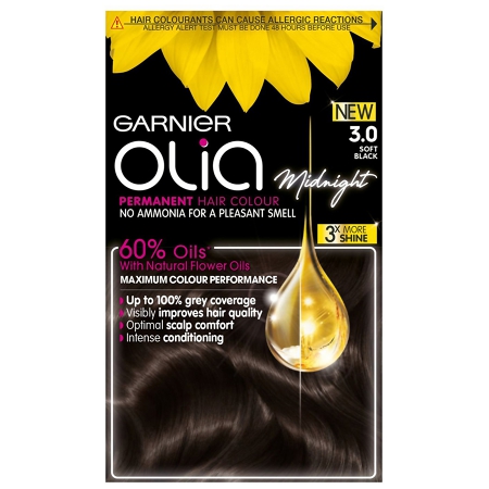Olia Permanent Hair Dye Various Shades 3.0 Soft Black