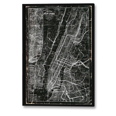 New York Subway Map Framed Print