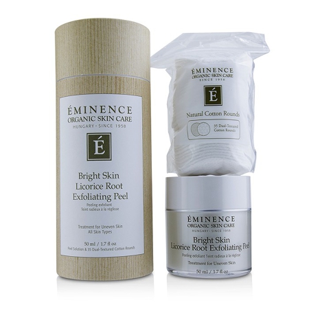 Bright Skin Licorice Root Exfoliating Peel With 35 Dual-textured Cotton Rounds 50ml
