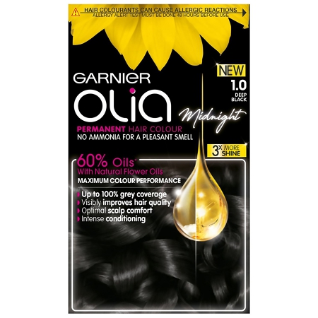 Olia Permanent Hair Dye Various Shades 1.0 Deep Black