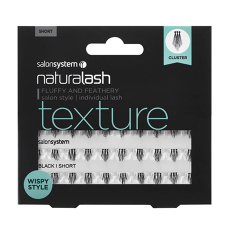Texture Wispy Individual Cluster Lashes, Black, Short