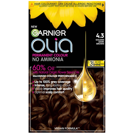 Olia Permanent Hair Dye Various Shades 4.3 Dark Golden Brown