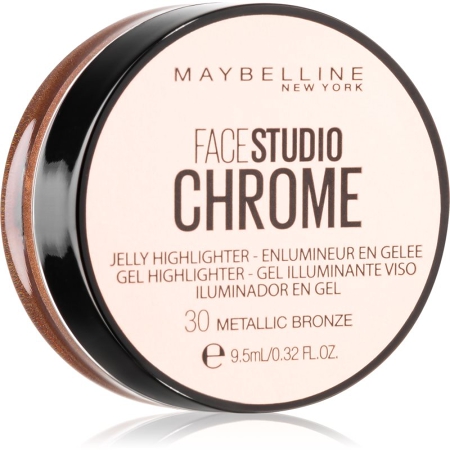 Face Studio Chrome Jelly Highlighter Gel Highlighter Shade 30 Metallic Bronze 9.5 Ml