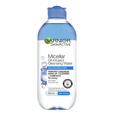 Micellar Water Facial Cleanser And Makeup Remover For Delicate Skin And Eyes