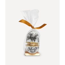 Porcelain Rooster Egg With Foiled Chocolate Eggs