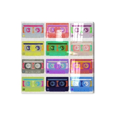 Art 80s Tapes High Gloss Resin Canvas Print