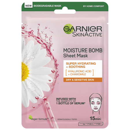 Moisture Bomb Camomile Hydrating Face Sheet Mask For Dry And Sensitive Skin