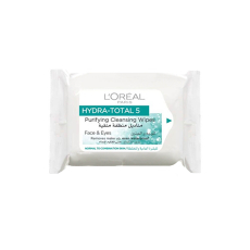 L Oreal Paris Hydra Total 5 Purifying Cleansing Wipes Pack Of 25 For Face And Eyes